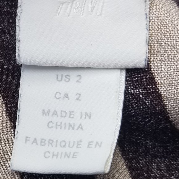 H&M Dress Neutral Brown Zebra Print Fit and Flare - Picture 12 of 15